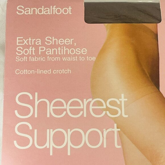 JCPenney Sandalfoot Extra Sheer Pantyhose LONG Mahogany Women’s - Picture 3 of 5